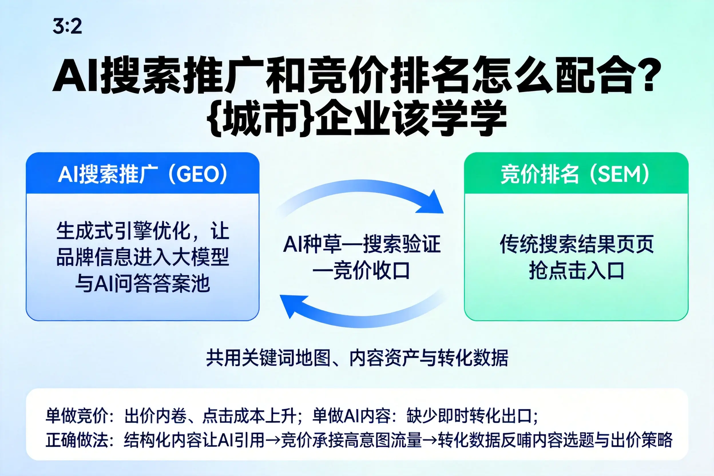 AI搜索推广和竞价排名怎么配合?商丘企业该学学