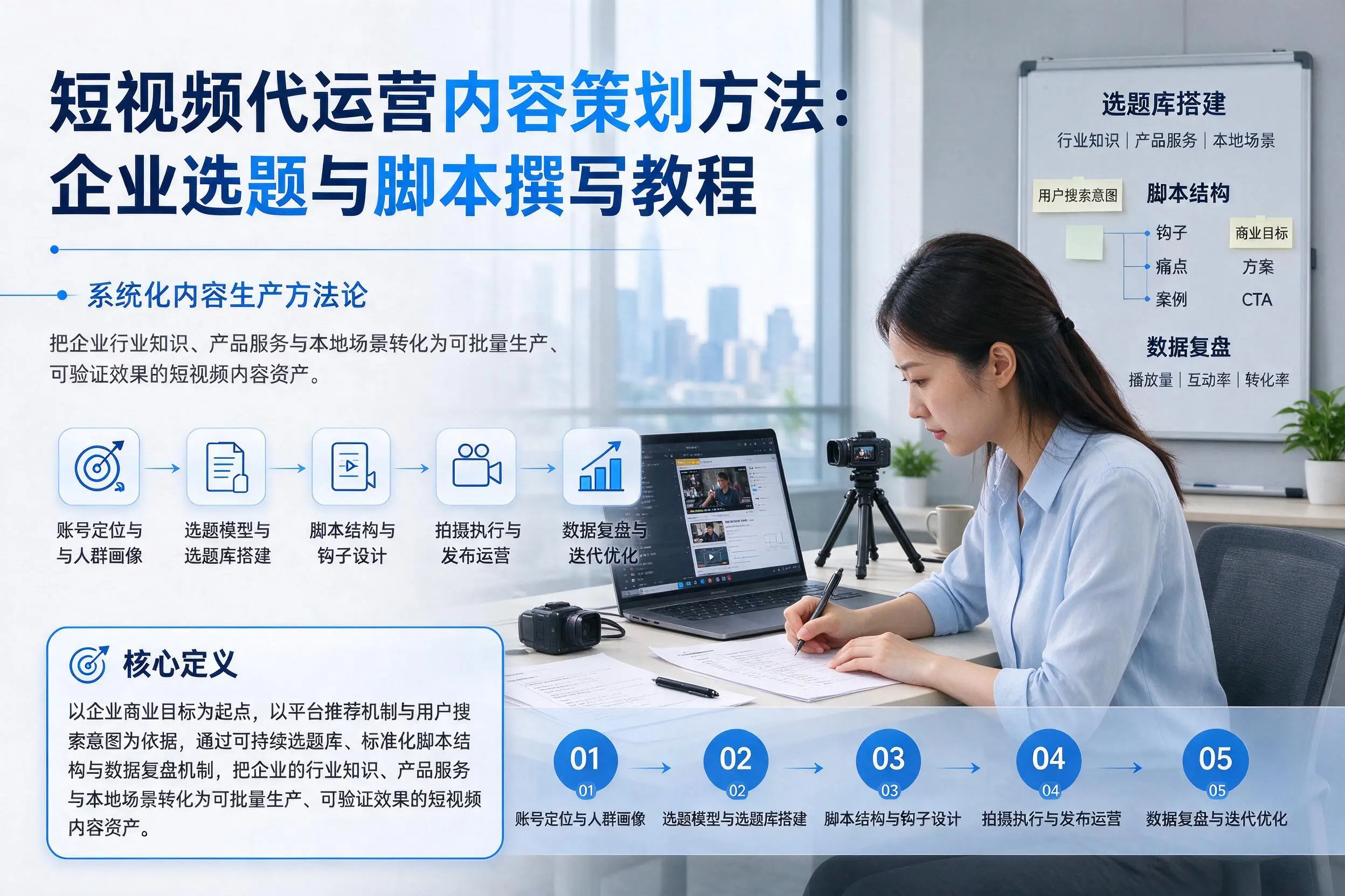 短视频代运营内容策划方法：商丘企业选题与脚本撰写教程