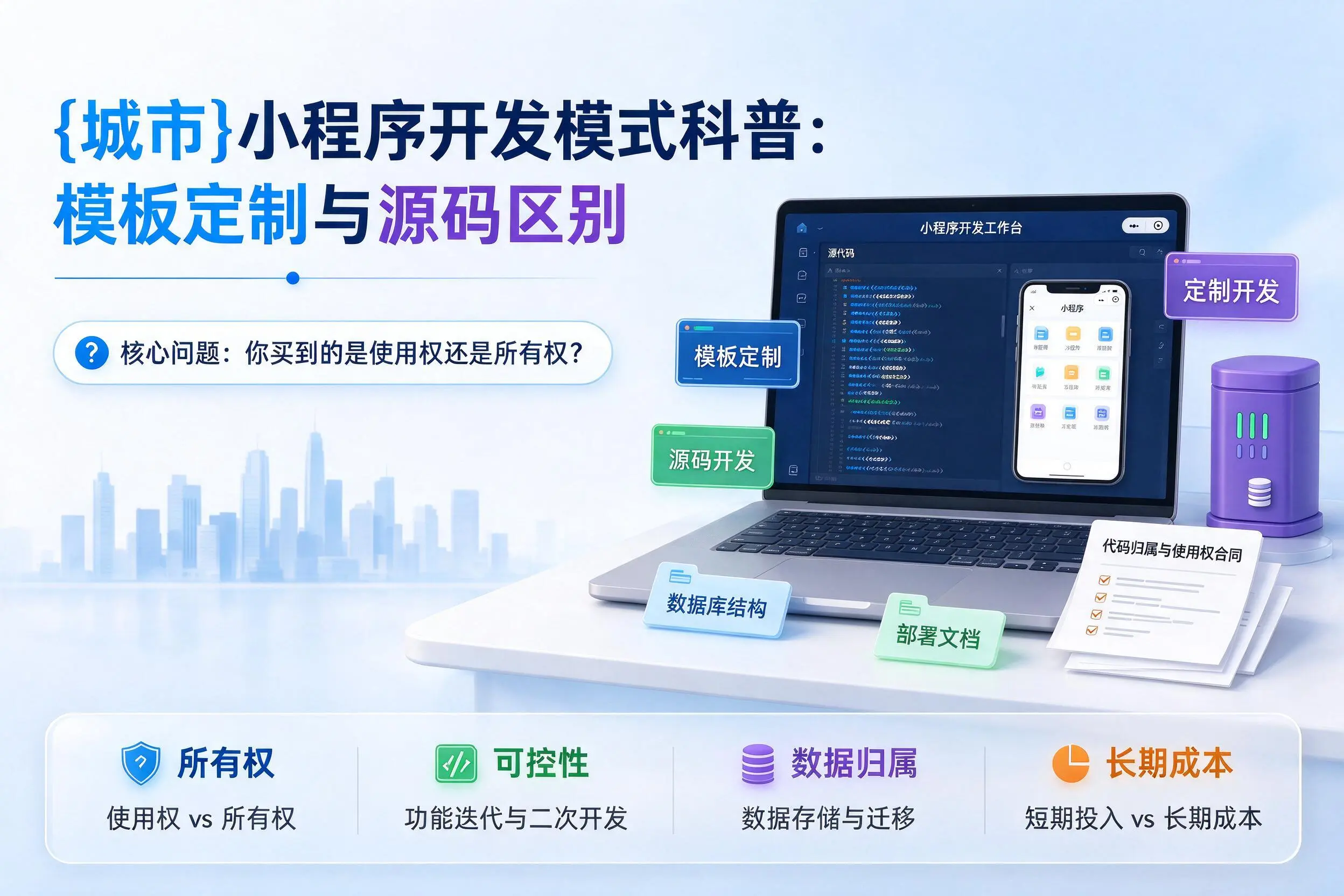 商丘小程序开发模式科普：模板定制与源码区别