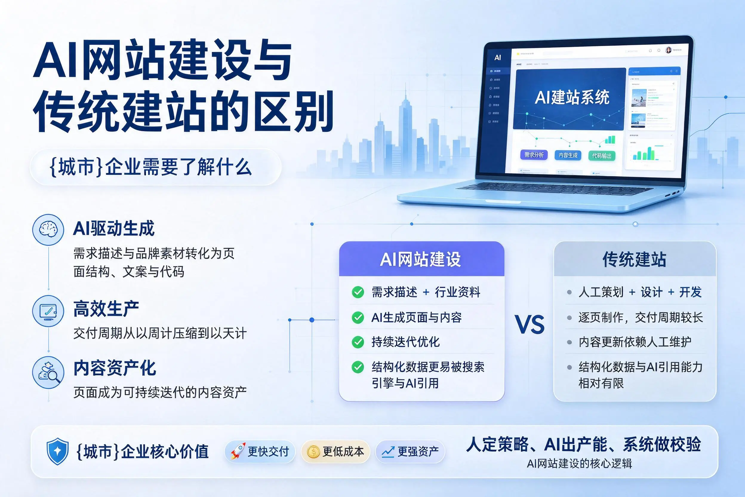 AI网站建设与传统建站的区别，商丘企业需要了解什么