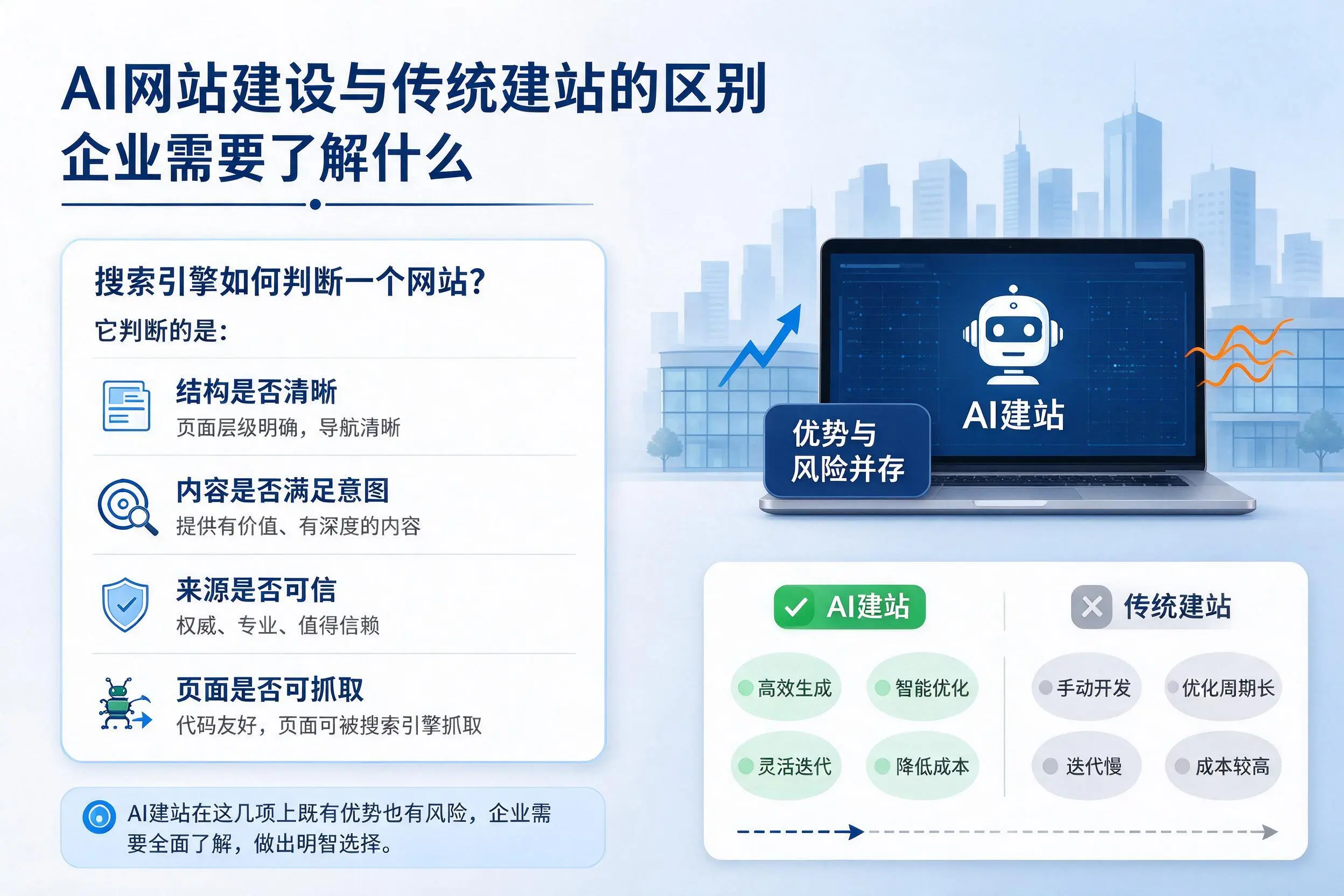 AI网站建设与传统建站的区别，商丘企业需要了解什么
