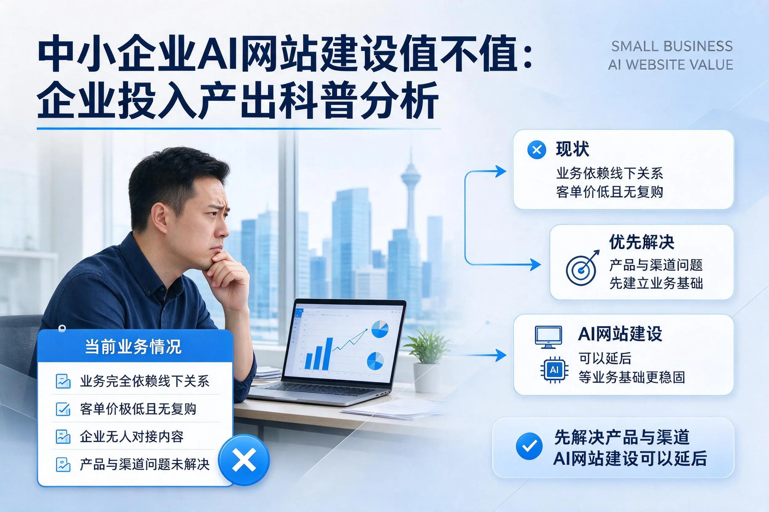 中小企业AI网站建设值不值：商丘企业投入产出科普分析