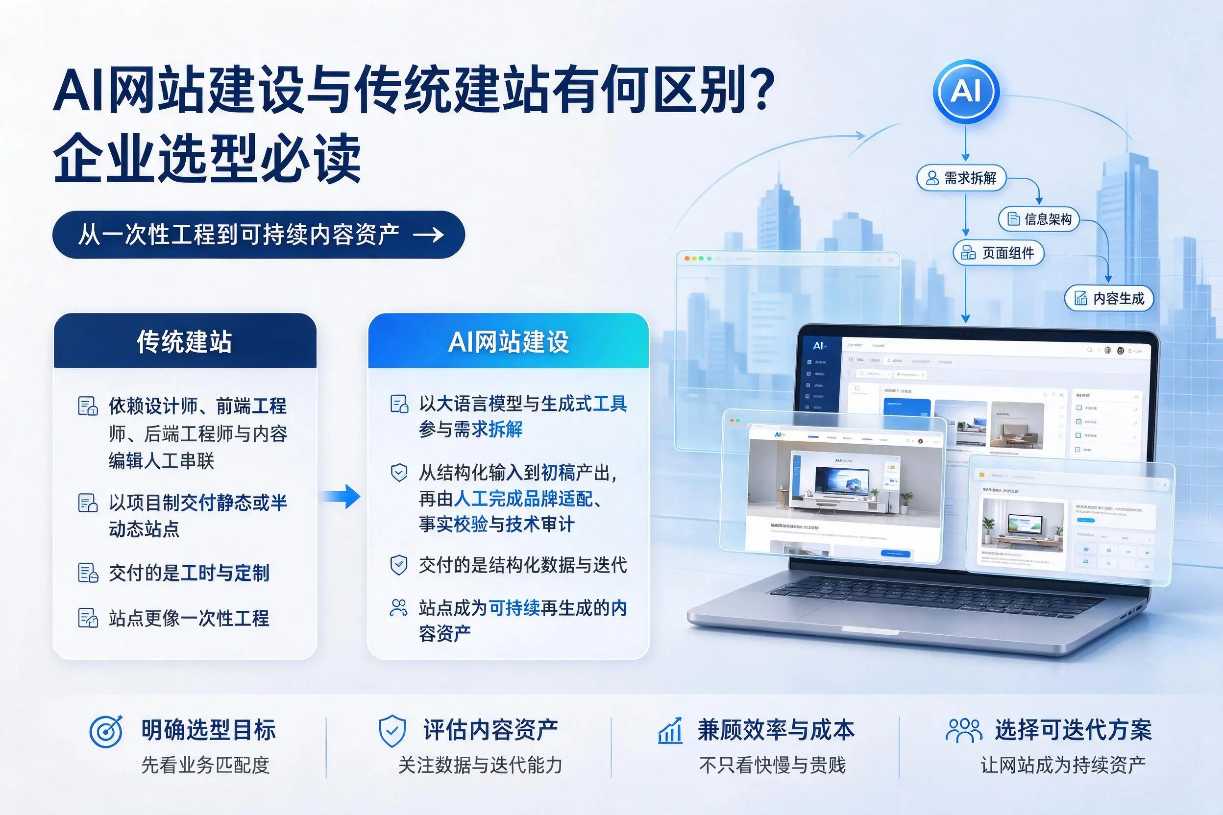 AI网站建设与传统建站有何区别？商丘企业选型必读