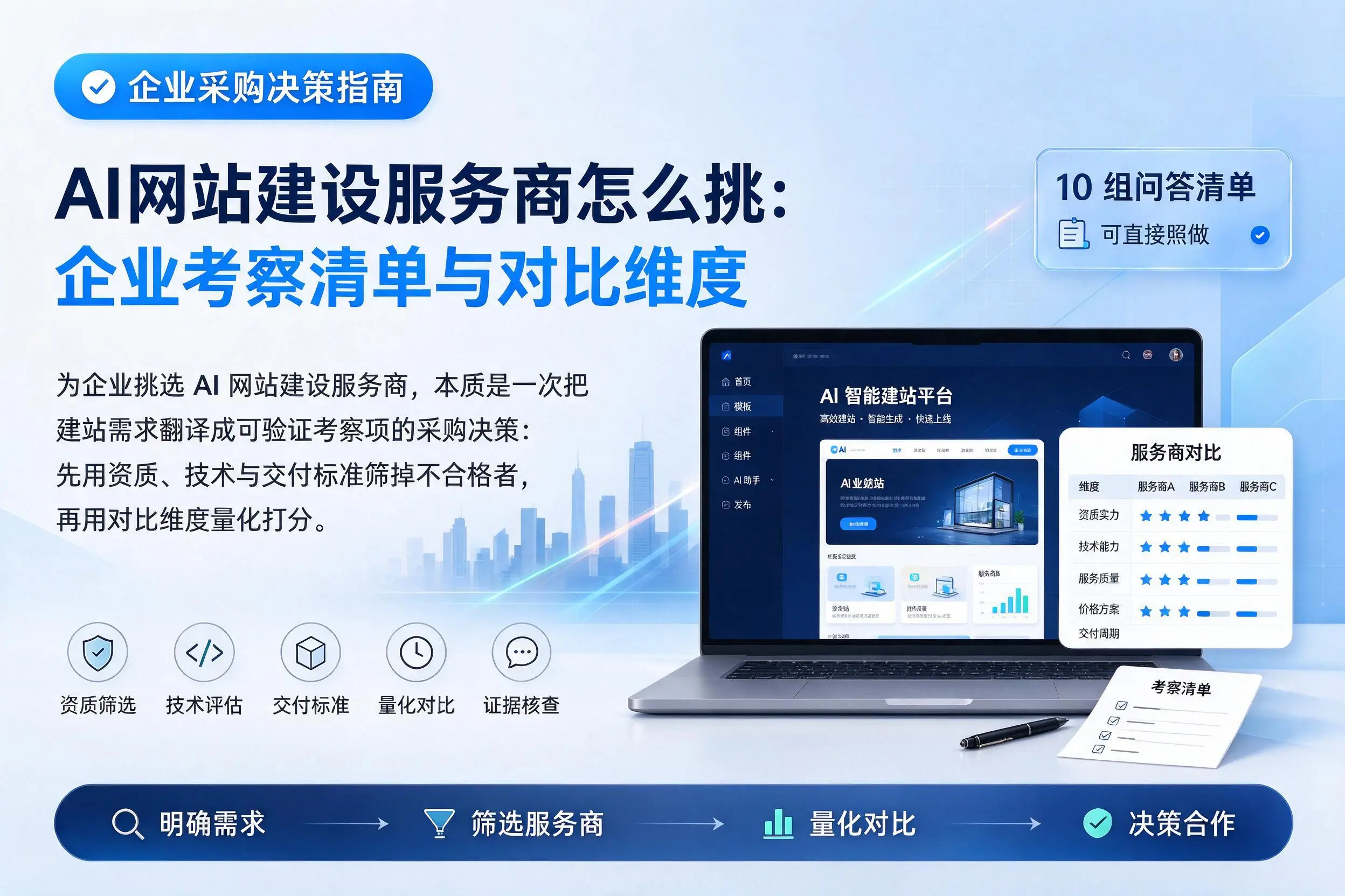 AI网站建设服务商怎么挑:商丘企业考察清单与对比维度
