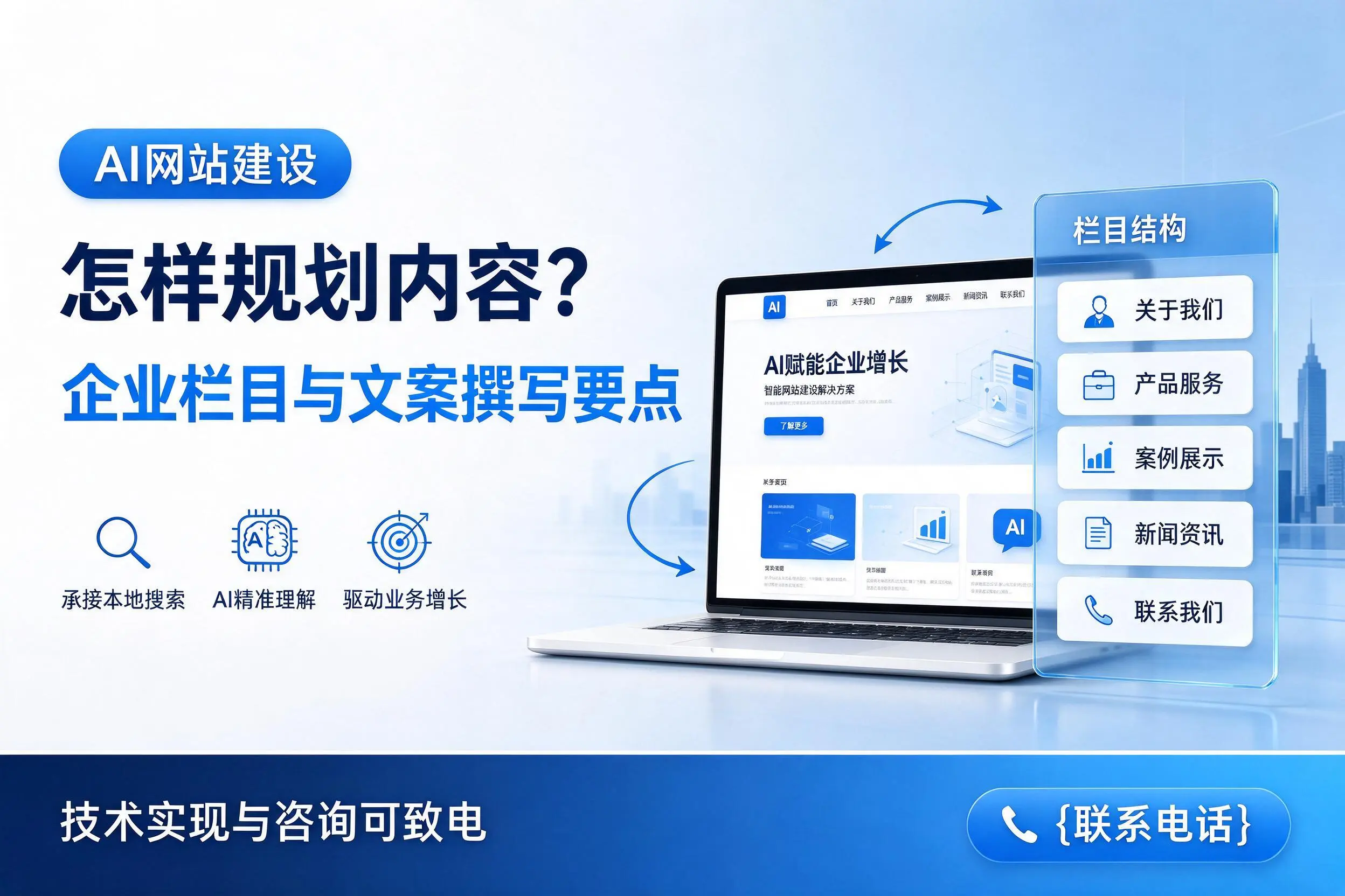 AI网站建设怎样规划内容？商丘企业栏目与文案撰写要点