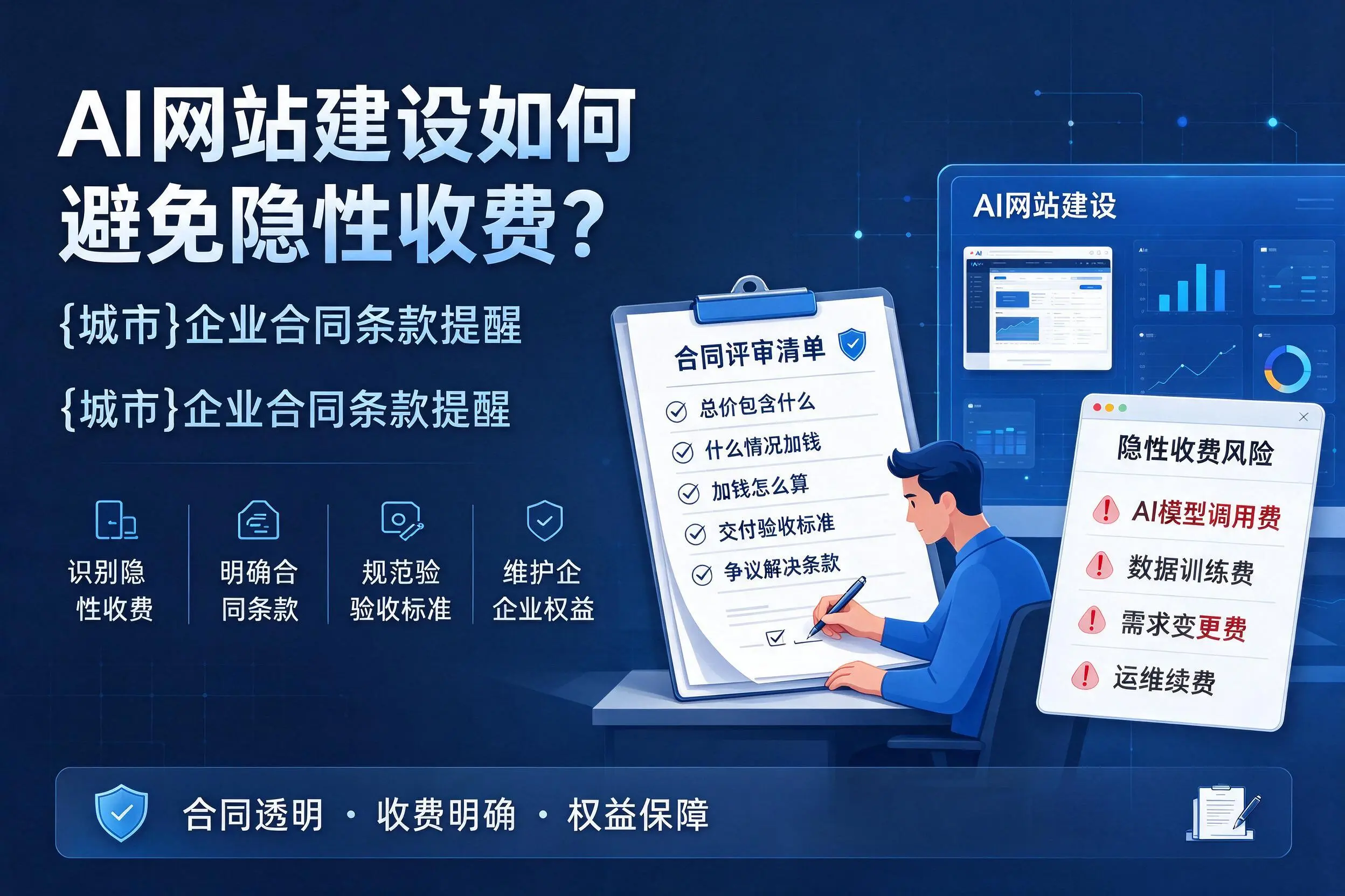 AI网站建设如何避免隐性收费？商丘企业合同条款提醒